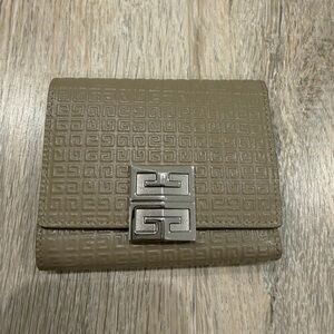 Givenchy Beige Wallet with Geometric Clasp